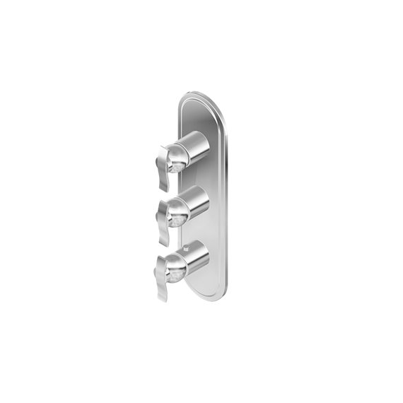 Graff G-8087-LM20E0-T M-Series Transitional 3-Hole Trim Plate with Bali Handles - Vertical Installation
