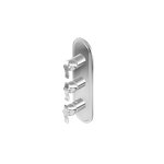Graff G-8087-LM20E0-T M-Series Transitional 3-Hole Trim Plate with Bali Handles - Vertical Installation