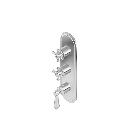 Graff G-8087-LM34C2-T M-Series Transitional 3-Hole Trim Plate with Handles - Vertical Installation