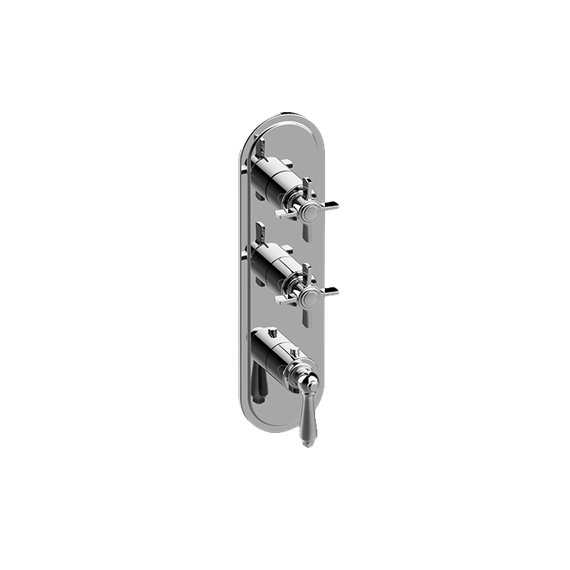 Graff G-8087-LM48C16-T M-Series Camden 3-Hole Trim Plate with Camden Handles - Vertical Installation