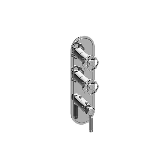 Graff G-8087-LM56C18-T M-Series Transitional 3-Hole Trim Plate with Vintage Handles - Vertical Installation