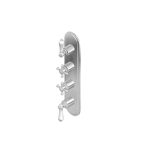 Graff G-8088-ALC1C2-T M-Series Transitional 4-Hole Trim Plate with Handles - Vertical Installation