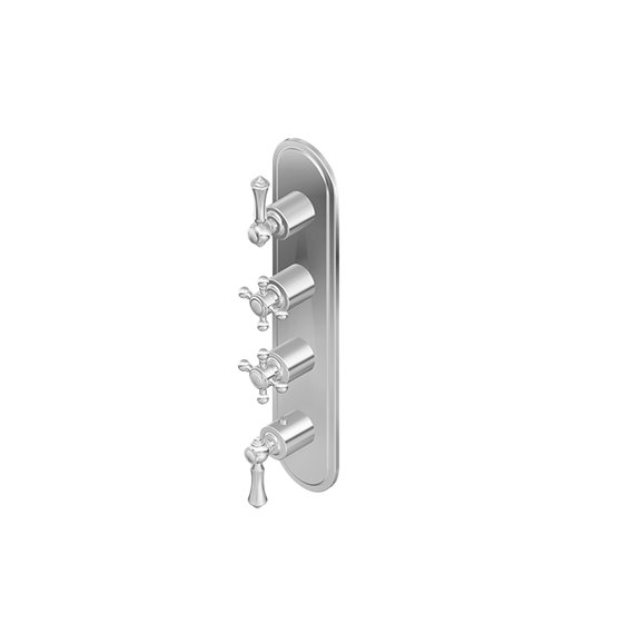 Graff G-8088-ALM15C2-T M-Series Transitional 4-Hole Trim Plate with Handles - Vertical Installation