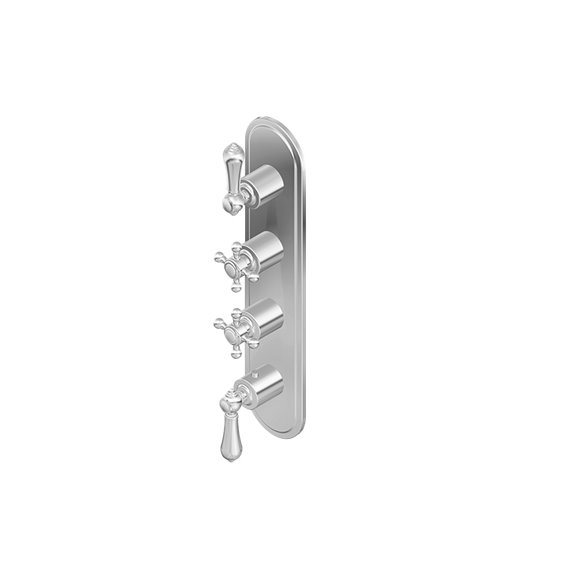 Graff G-8088-ALM34C2-T M-Series Transitional 4-Hole Trim Plate with Handles - Vertical Installation