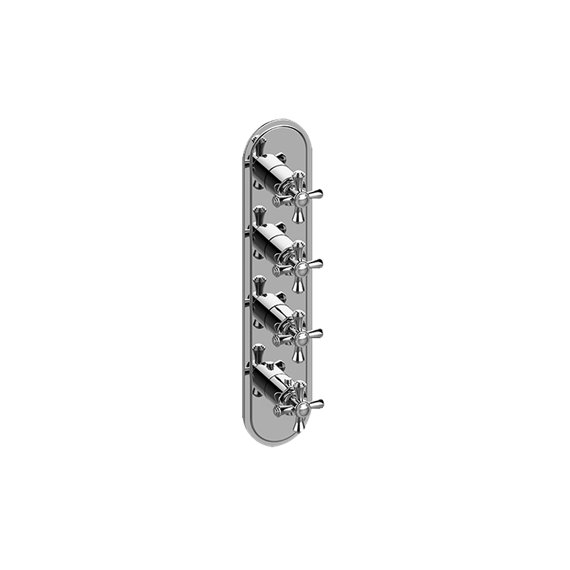 Graff G-8088-C3E0-T M-Series Transitional 4-Hole Trim Plate with Cross Handles - Vertical Installation