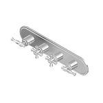 Graff G-8088H-ALM22C3-T M-Series Transitional 4-Hole Trim Plate with Cross Handles - Horizontal Installation