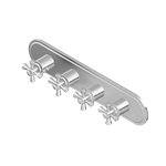 Graff G-8088H-C3E0-T M-Series Transitional 4-Hole Trim Plate with Cross Handles - Horizontal Installation