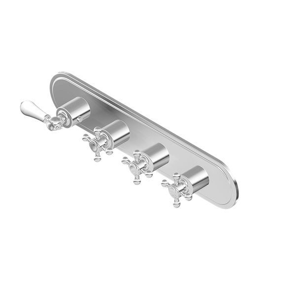 Graff G-8088H-LC1C2-T M-Series Transitional 4-Hole Trim Plate with Handles - Horizontal Installation