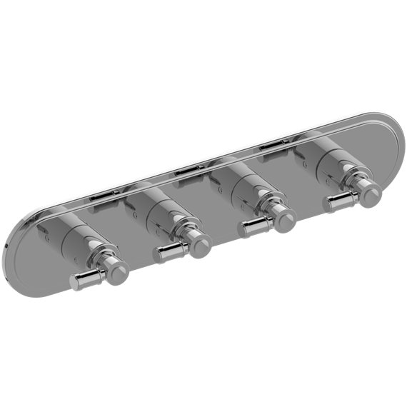 Graff G-8088H-LM21E0-T M-Series Transitional 4-Hole Trim Plate with Bali Handles - Horizontal Installation
