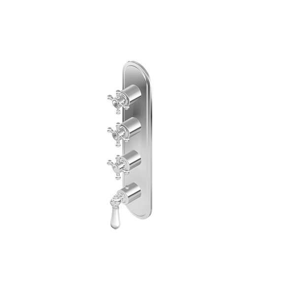 Graff G-8088-LC1C2-T M-Series Transitional 4-Hole Trim Plate with Handles - Vertical Installation