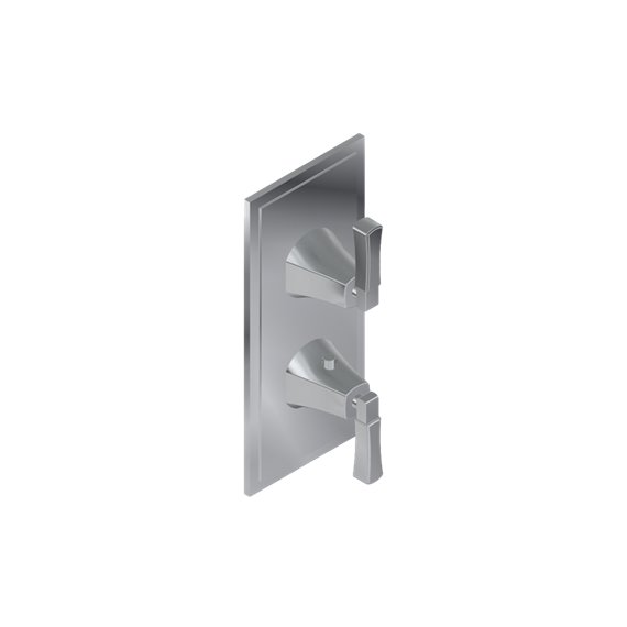 Graff G-8149-LM47E0-T M-Series Finezza DUE 2-Hole Trim Plate with Lever Handles - Vertical Installation