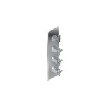 Graff G-8179-3C1L-T M-Series Finezza DUE 4-Hole Trim Plate with Finezza Handles - Vertical Installation