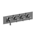 Graff G-8179H-1L3C-T M-Series Finezza DUE 4-Hole Trim Plate with Finezza Handles - Horizontal Installation