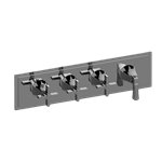 Graff G-8179H-3C1L-T M-Series Finezza DUE 4-Hole Trim Plate with Finezza Handles - Horizontal Installation