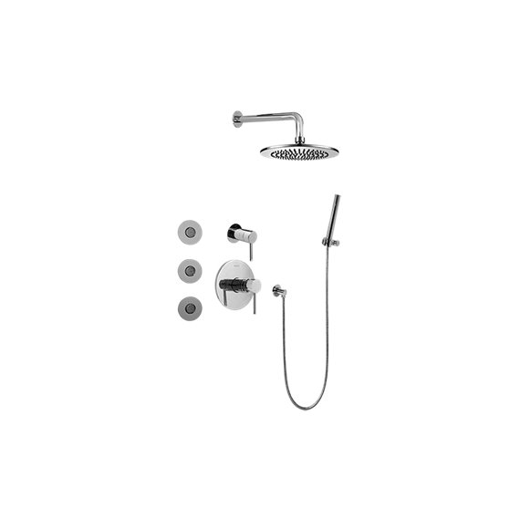 Graff GB5.122A-LM37S Full Thermostatic Shower System with Transfer Valve - Rough and Trim