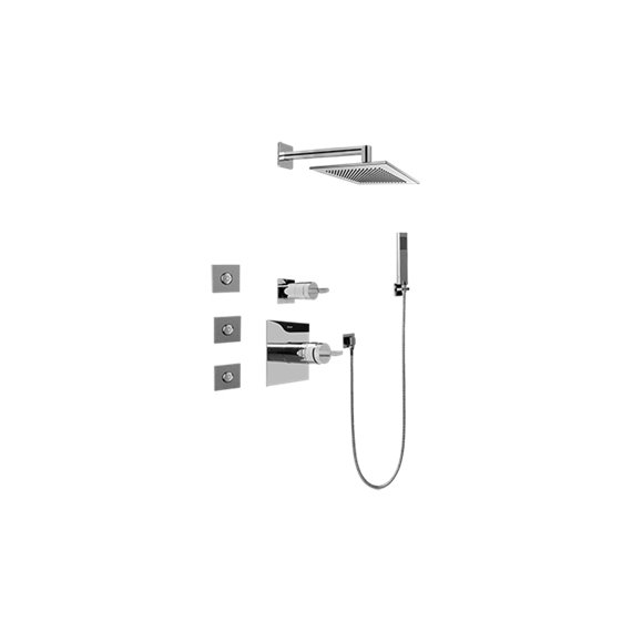 Graff GC5.122A-C14S Full Thermostatic Shower System with Transfer Valve - Rough and Trim