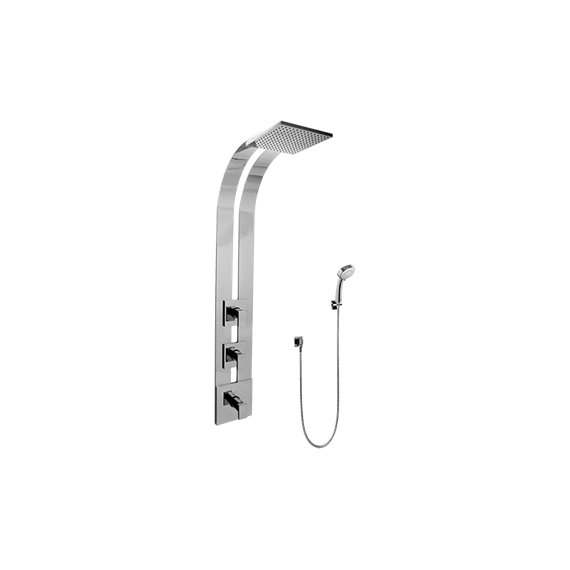 Graff GE2.030A-LM31S-T Square Thermostatic Ski Shower Set with Handshowers - Trim Only