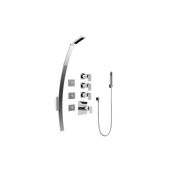 Graff GF1.120A-LM31S Luna Thermostatic Shower Set with Body Sprays and Handshower - Rough and Trim