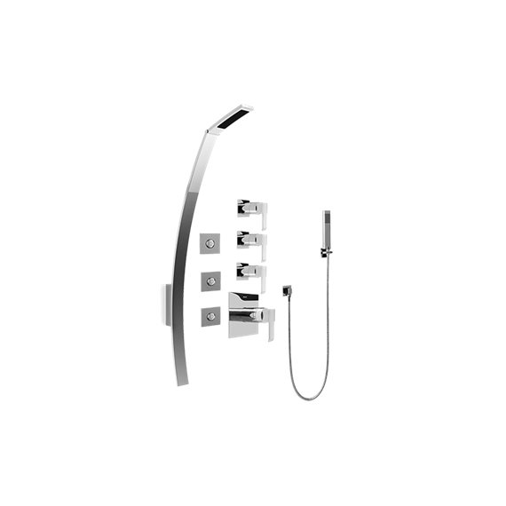 Graff GF1.120A-LM38S Luna Thermostatic Shower Set with Body Sprays and Handshower - Rough and Trim