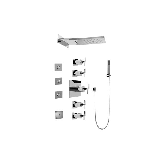Graff GH1.124A-C9S Full Square LED Thermostatic Shower System