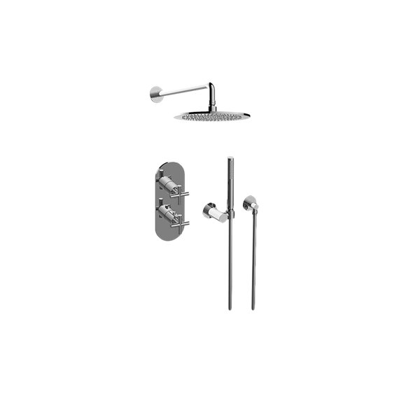 Graff GL2.022WD-C17E0 M-Series Thermostatic Shower System - Shower with Handshower - Rough and Trim 