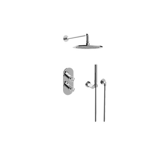 Graff GL2.022WD-C19E0 M-Series Thermostatic Shower System - Shower with Handshower - Rough and Trim 