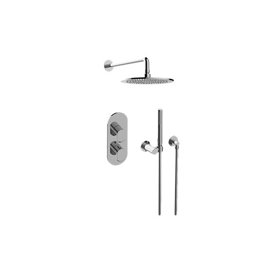 Graff GL2.022WD-LM45E0 M-Series Thermostatic Shower System - Shower with Handshower - Rough and Trim 