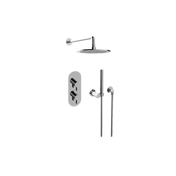 Graff GL2.022WD-LM46E0 M-Series Thermostatic Shower System - Shower with Handshower - Rough and Trim 