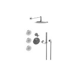 Graff GL2.122SG-C17E0-T M-Series Full Thermostatic Shower System with Diverter Valve - Trim Only 