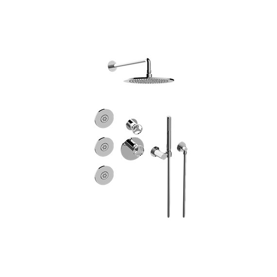 Graff GL2.122SG-C19E0 M-Series Full Thermostatic Shower System with Diverter Valve - Rough and Trim 