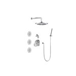 Graff GL2.122SG-LM42E0 M-Series Full Thermostatic Shower System with Diverter Valve - Rough and Trim 