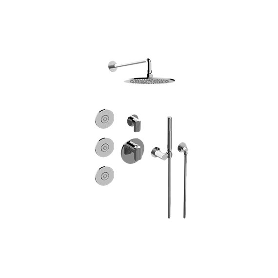 Graff GL2.122SG-LM58E0-T M-Series Full Thermostatic Shower System with Diverter Valve - Trim Only 
