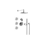 Graff GL2.122SG-LM59E0-T M-Series Full Thermostatic Shower System with Diverter Valve - Trim Only 