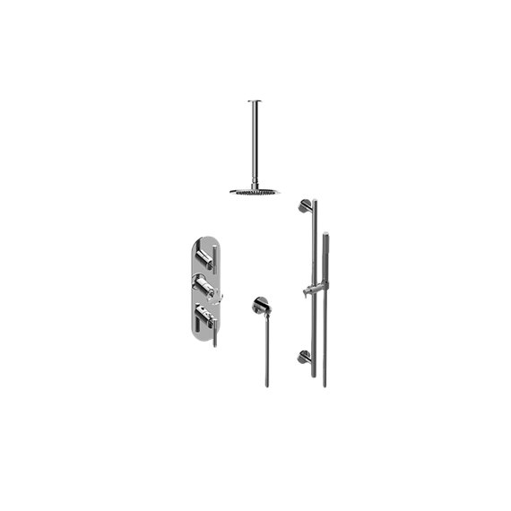 Graff GL3.041WB-ALM57C19-T M-Series Thermostatic Shower System Shower with Handshower - Trim Only 