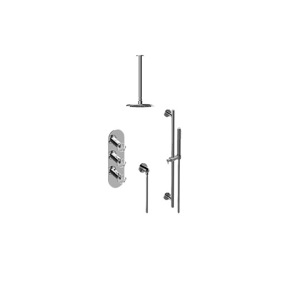 Graff GL3.041WB-C19E0 M-Series Thermostatic Shower System Shower with Handshower - Rough and Trim 