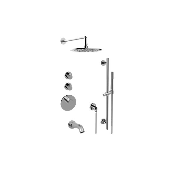 Graff GL3.612ST-RH0-T M-Series Full Thermostatic Shower System with Diverter Valve - Trim Only 