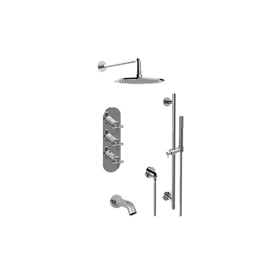 Graff GL3.612WT-C17E0 M-Series Full Thermostatic Shower System with Diverter Valve - Rough and Trim 