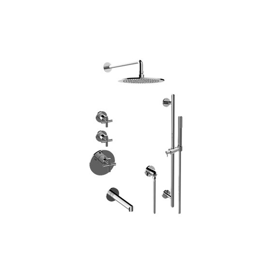 Graff GL3.F12ST-C17E0 M-Series Thermostatic Shower System Tub and Shower with Handshower - Rough and Trim 