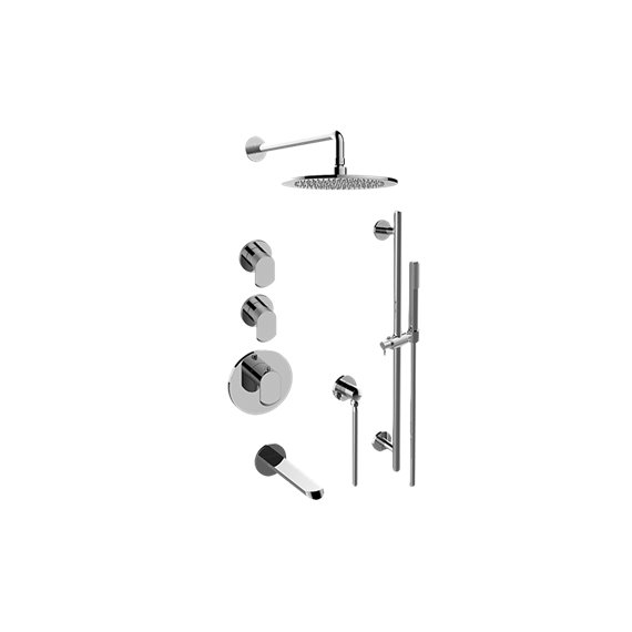 Graff GL3.G12ST-LM45E0 M-Series Thermostatic Shower System Tub and Shower with Handshower - Rough and Trim 