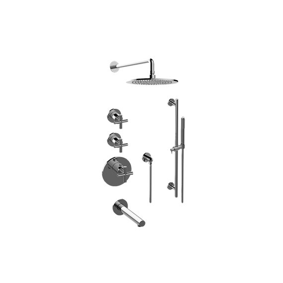 Graff GL3.J12ST-C17E0 M-Series Thermostatic Shower System Tub and Shower with Handshower - Rough and Trim 