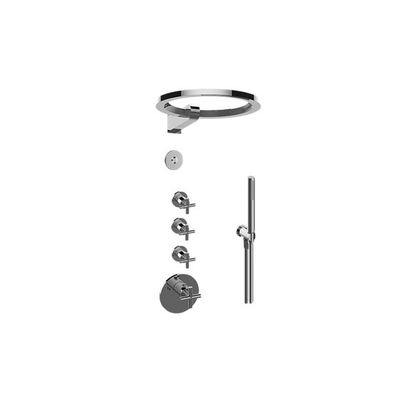 Graff GL4.029SC-C17E0 M-Series Thermostatic Set with Ametis Ring and Handshower - Rough and Trim