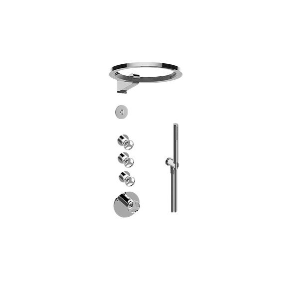 Graff GL4.029SC-C19E0 M-Series Thermostatic Set with Ametis Ring and Handshower - Rough and Trim