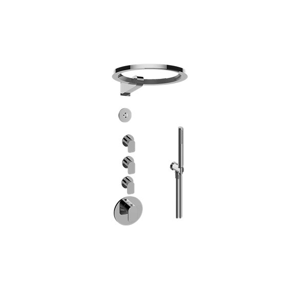 Graff GL4.029SC-LM42E0 M-Series Thermostatic Set with Ametis Ring and Handshower - Rough and Trim