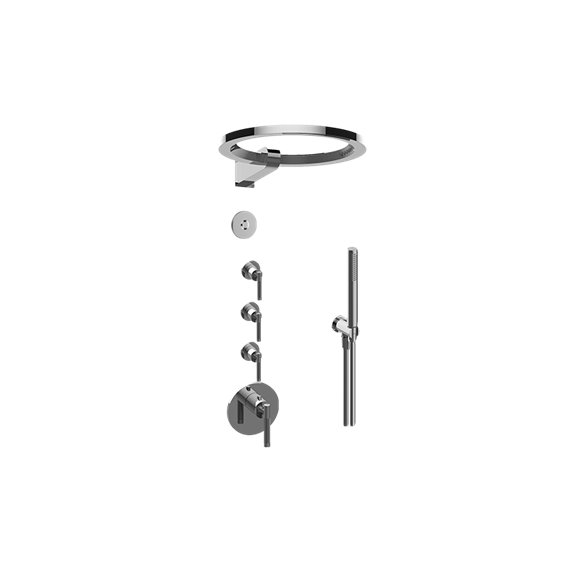 Graff GL4.029SC-LM57E0 M-Series Thermostatic Set with Ametis Ring and Handshower - Rough and Trim