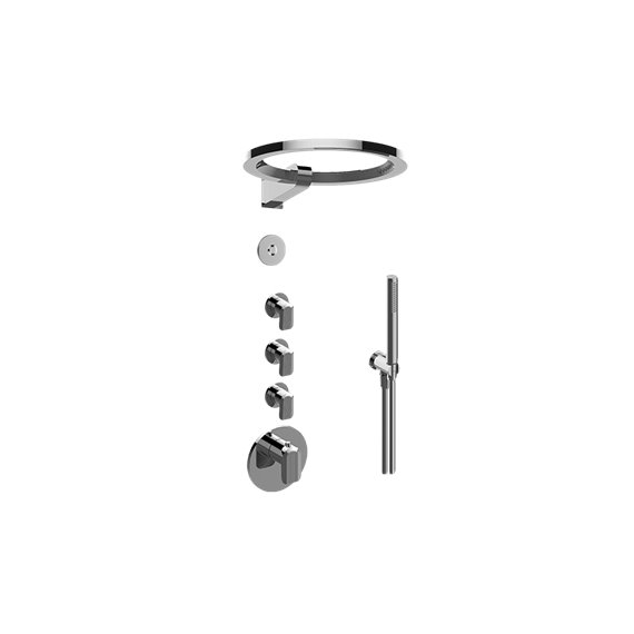 Graff GL4.029SC-LM58E0 M-Series Thermostatic Set with Ametis Ring and Handshower - Rough and Trim