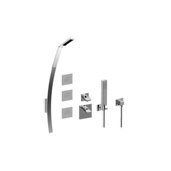 Graff GM2.128SG-C14E0 M-Series Full Thermostatic Shower System with Diverter Valve - Rough and Trim 