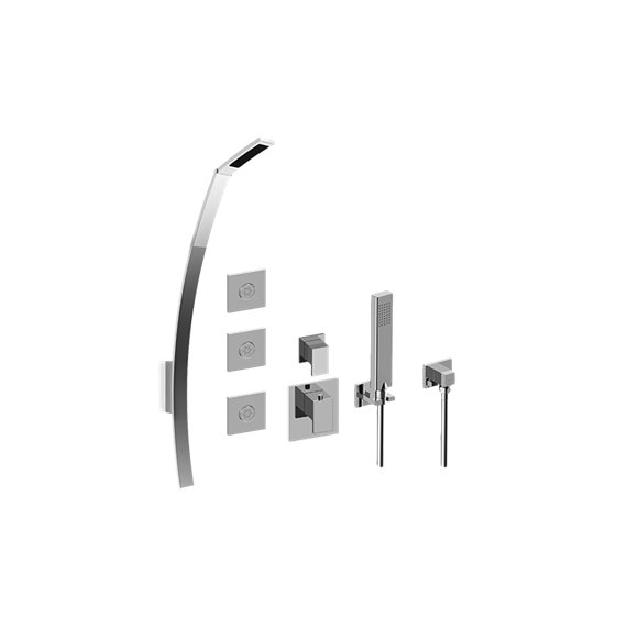 Graff GM2.128SG-LM31E0 M-Series Full Thermostatic Shower System with Diverter Valve - Rough and Trim 