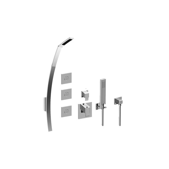 Graff GM2.128SG-LM38E0 M-Series Full Thermostatic Shower System with Diverter Valve - Rough and Trim 
