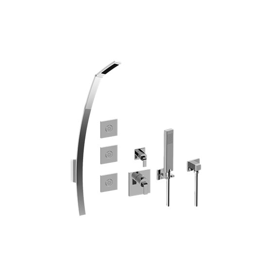 Graff GM2.128SG-LM40E0 M-Series Full Thermostatic Shower System with Diverter Valve - Rough and Trim 