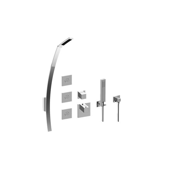 Graff GM2.128SG-SH0 M-Series Full Thermostatic Shower System with Diverter Valve - Rough and Trim 
